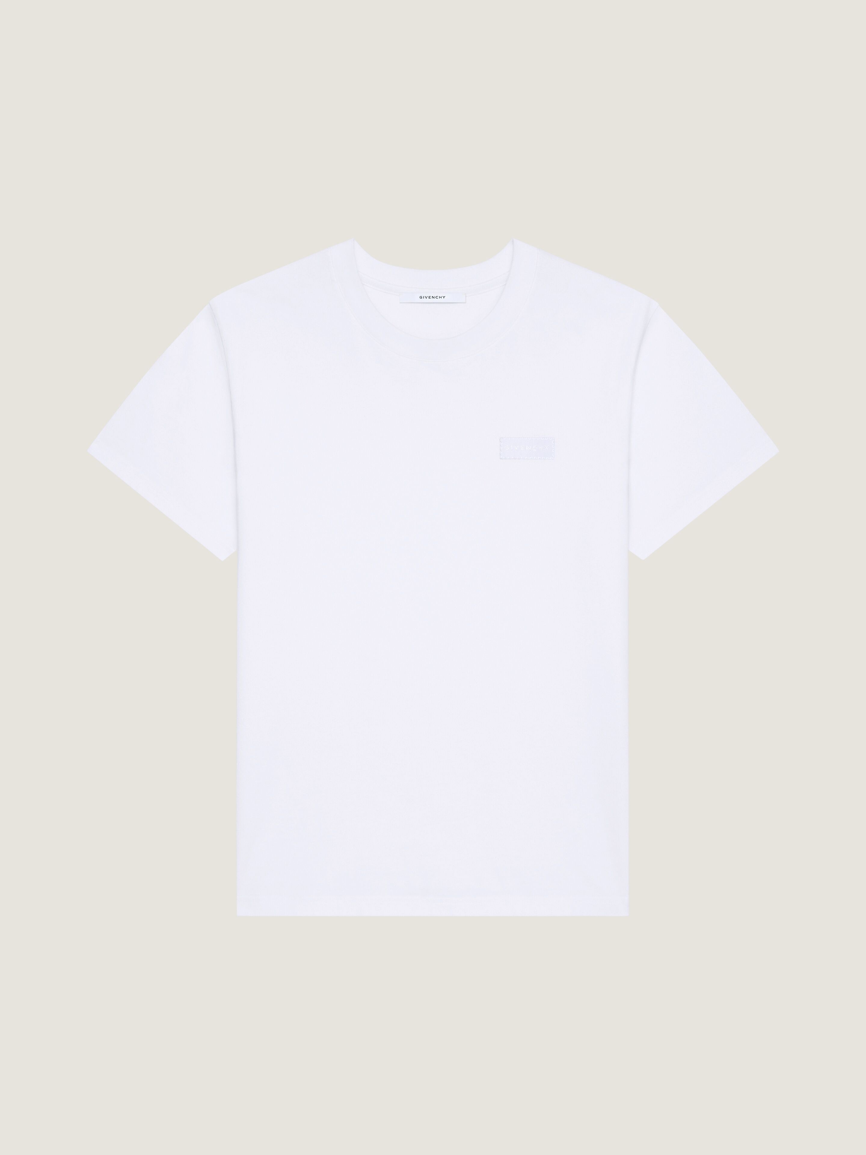 T-shirt en coton avec patch GIVENCHY